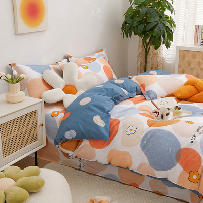 纯棉被套180220四件套180x200cm全棉被罩床单1.8*2.2米1.8*2.0