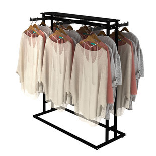 服装店展示架双排中岛架落地式衣架男女童装货架超市正挂衣服架子