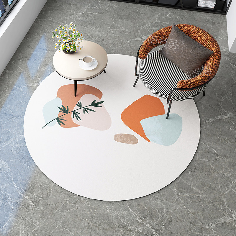 圆形地垫可擦洗pvc电脑椅地垫防水防滑家用皮革卧室客厅阳台地垫