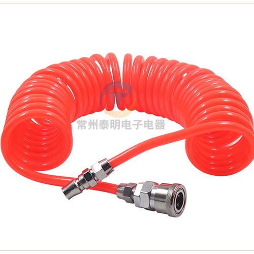 PU弹簧气管软管螺旋伸缩空压机气泵高压汽管快速接头气动6风管8mm