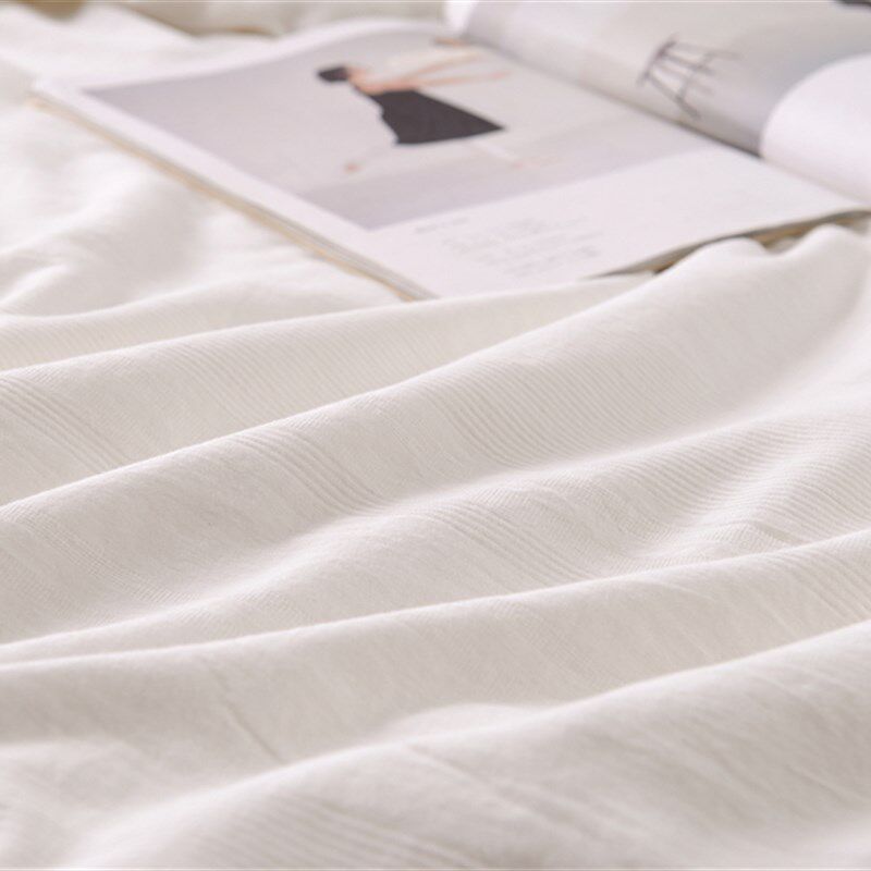 日式西川素锦夏凉被春秋被加厚秋冬被子单双人被芯纯棉空调被白色
