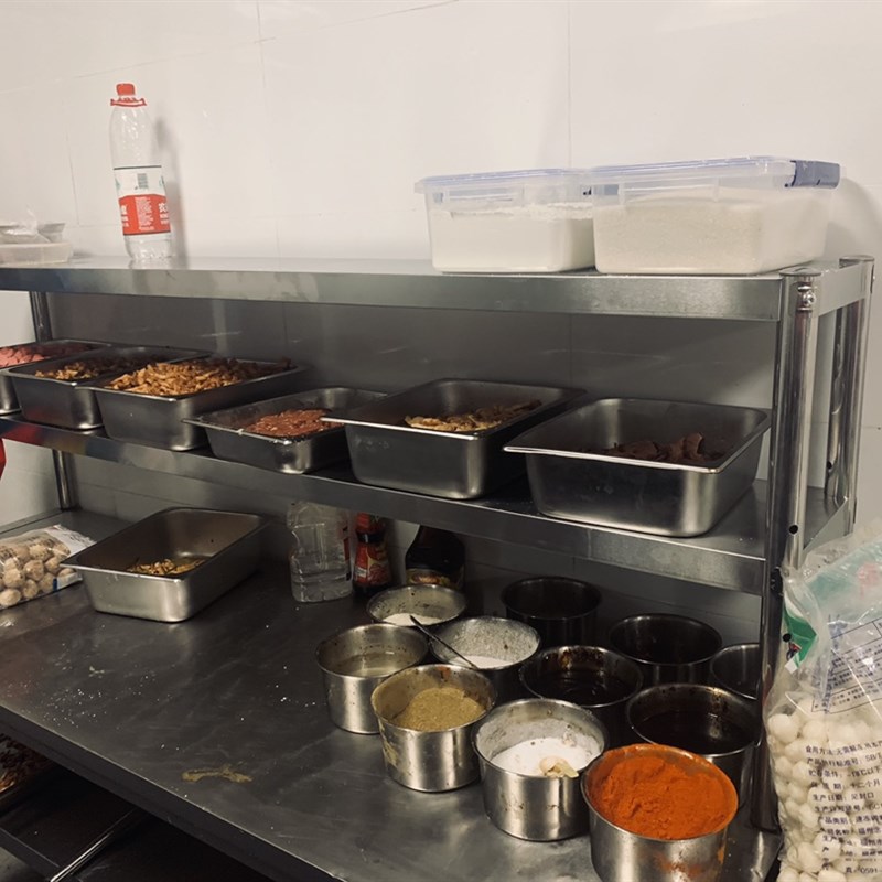 厨房不锈钢碗柜奶茶店台上收纳架工作台面立架碟架操作台上置物架