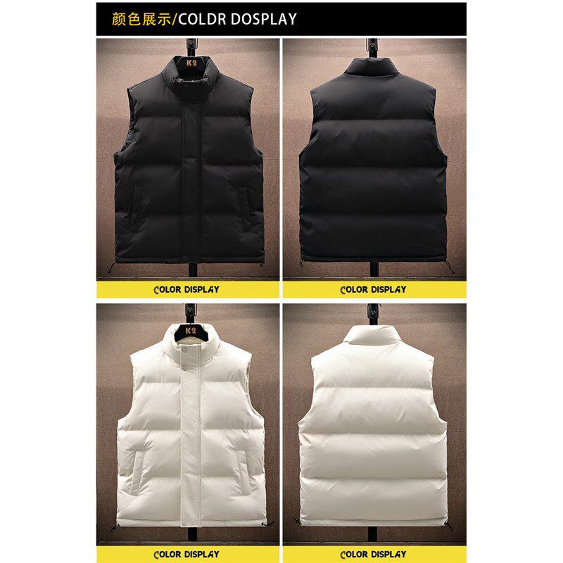 马甲定制印logo工作服男女冬季加厚羽绒棉企业团队大码无袖马夹潮