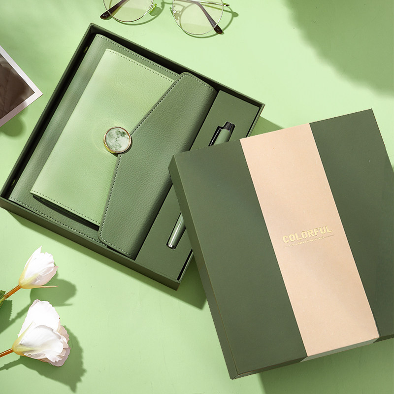 高档a5活页笔记本礼盒套组多功能笔记本子手帐本企业商务年会记事