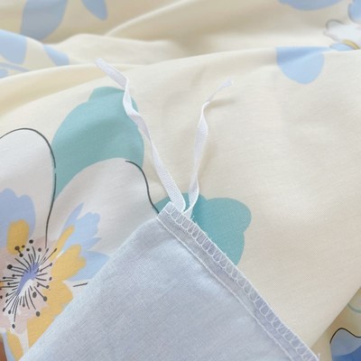 60支四季款100%全棉四件套斜纹纯棉学生宿舍三件套单双人床上用品