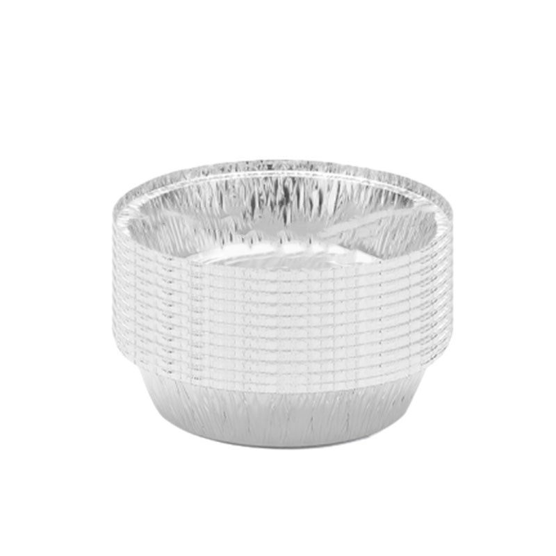 空气炸锅专用纸锡纸盘盒烧烤箱烘焙锡箔纸碗家用硅油纸盘铝箔圆形