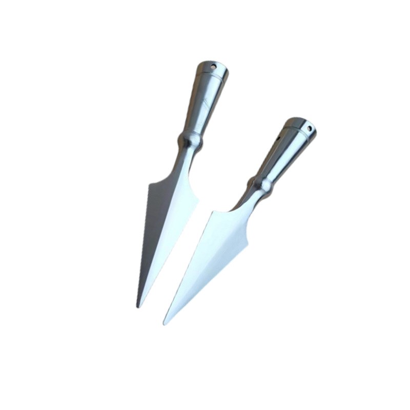 不锈钢红缨枪枪头枪尖武术兵器表演刺喉道具红缨枪安全防刺圆枪头