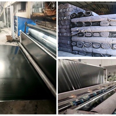大棚防雨毛毡土工布 防水黑心棉棉粘布 淋膜保温毛毡 加膜无纺布