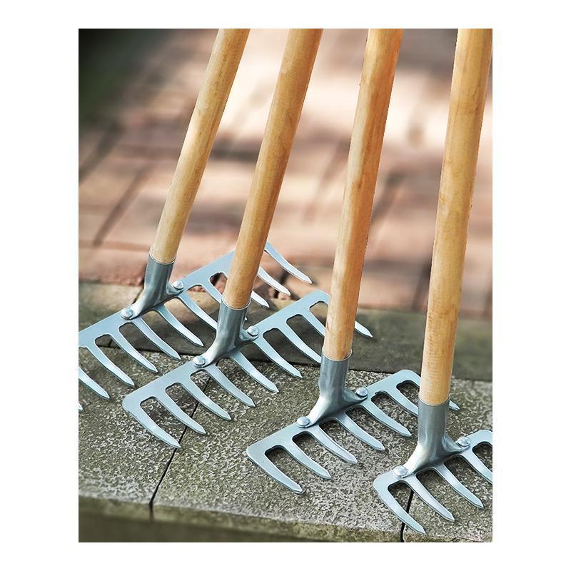 耙子锰钢钉耙农具铁爬子搂草除草钓鱼清理水草耙子野钓草洞钢扒子