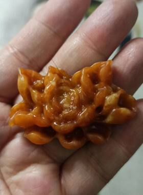 辽宁岫玉吊坠特色飘花牡丹