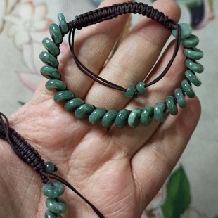 419危料天然翡翠平安扣手绳手串卡8.8mm左右随手编系列满48元 包邮