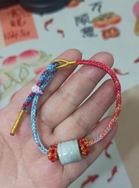 天然翡翠回纹桶珠卡13X12mm左右