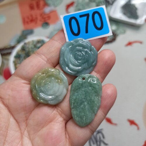 天然翡翠吊坠杂件叶子