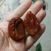 185天然玉石辽宁岫玉吊坠特色梳子悟道牌卡41X24mm左右满48元 包邮