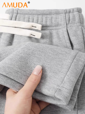 浅灰色直筒卫裤男士2025新款春秋夏季男裤宽松休闲裤子男款加绒冬
