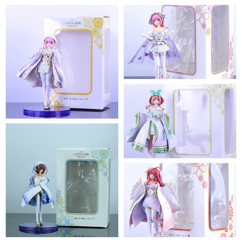 五等分的花嫁 白无垢婚纱 中野一花 二乃 三玖 S四叶 五月手办摆