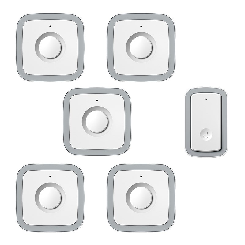 门铃无线家用智能超远距离电子B遥控门玲一拖五老人病人呼叫器