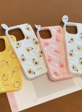 适用iPhone17/16陨石纹手机壳苹果14/15plus情侣华为Nova14/13小众Pura80/70pro水果芭乐多巴胺可爱保护套