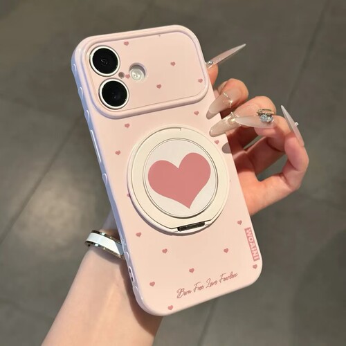 粉色小爱心适用iPhone17手机壳