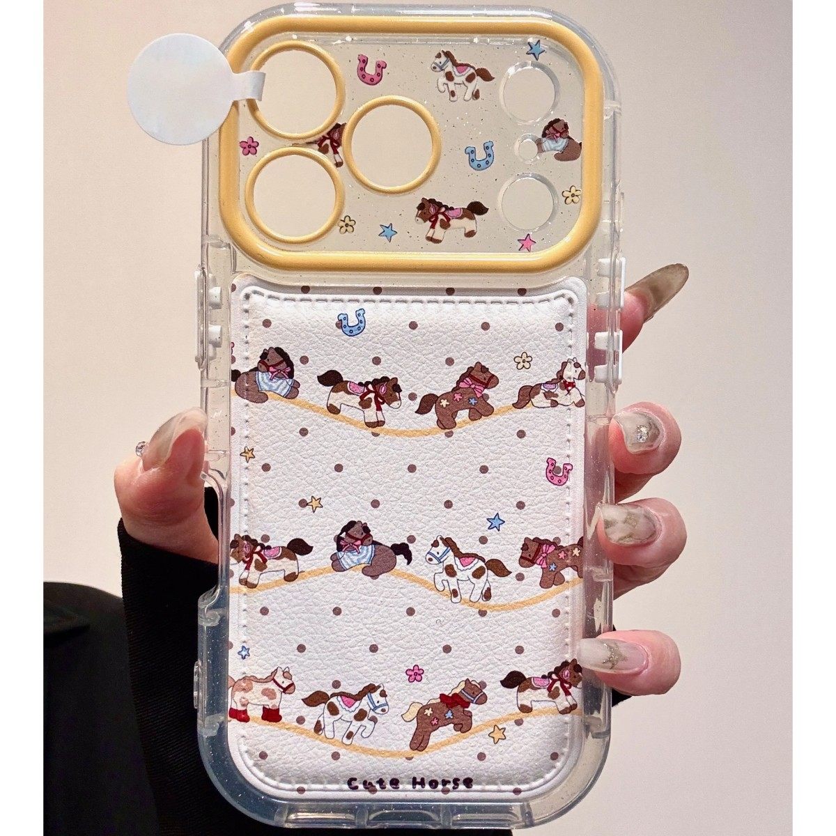 卡通可爱棕色波点线条小马适用苹果17PM创意细闪iphone16pro全包手机壳华为Mate80PRO个性Pura80皮质保护套,3C数码配件,手机保护套/壳,淘宝优惠券,粉丝福利购,淘宝优惠卷