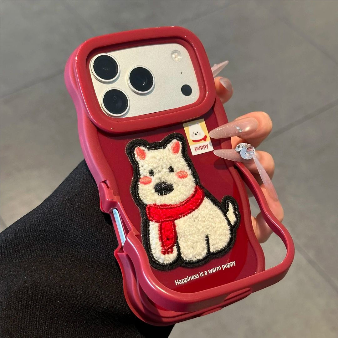 适用苹果17可爱围脖西高地手机壳