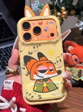 适用IPhone17/16promax朱迪尼克情侣手机壳苹果15/14plus小众13/12pro秋冬小米17promax卡通红米K80/70ins风