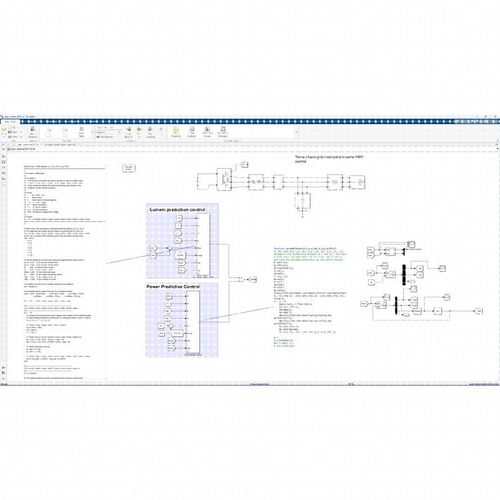 Three phase grid nverter MPC control matlab simulink