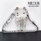 发型师专用透明剪刀包斜跨腰包个性 创意潮理发工具包炫彩剪发包