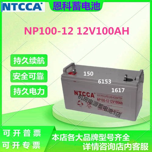 恩科蓄电池NP100-12 12V100AH直流屏免维护UPS电源阀控式通信基站