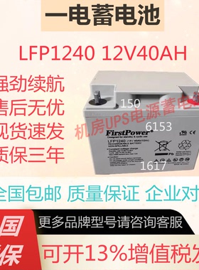 一电蓄电池LFP1240 12V40AH照明设备医疗通讯UPS/EPS直流屏免维护