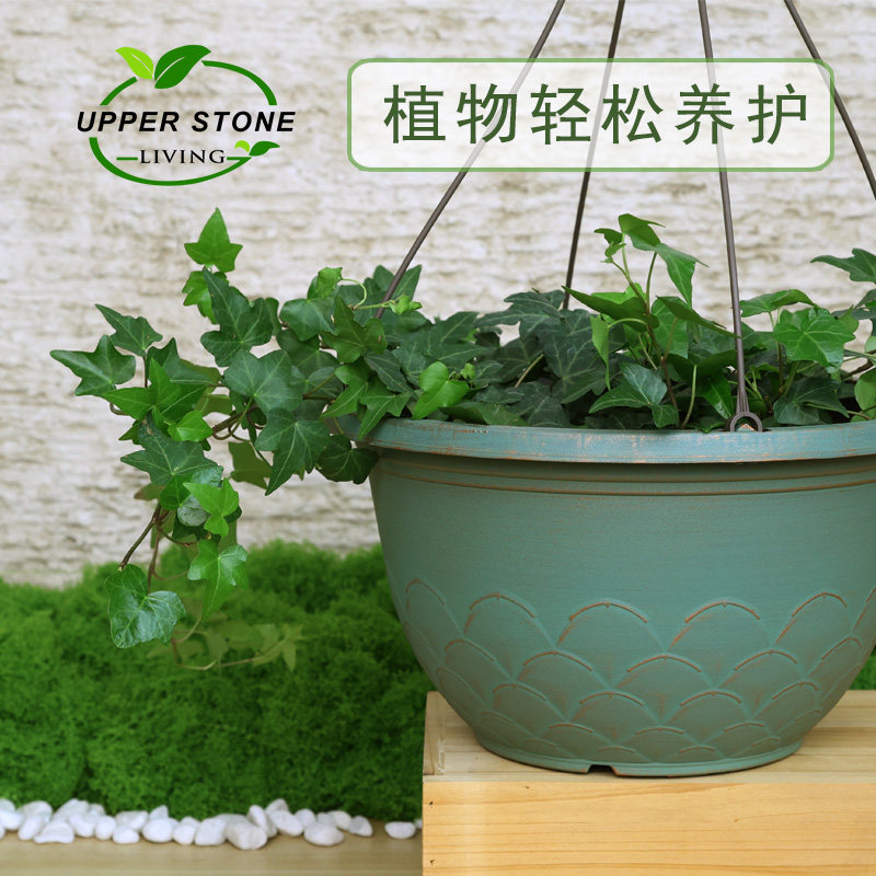 国风花盆仿陶瓷浮雕大口径容量