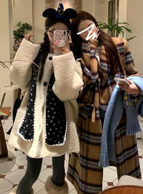 正货韩系白色摇粒绒厚外套女秋冬季2024新款小个子香风仿羊羔毛绒