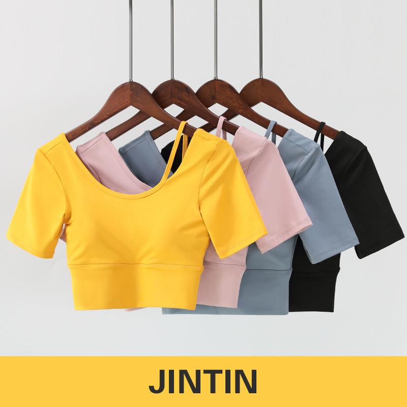 高货速发美背瑜伽服女带胸