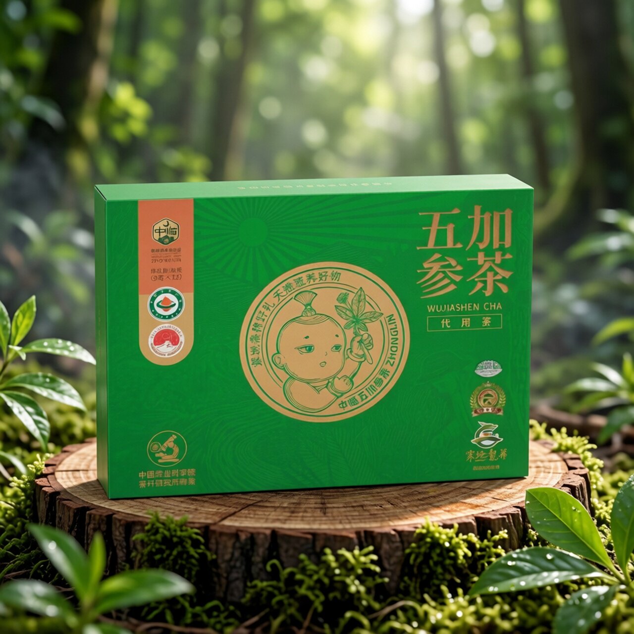 森养五加参绿茶礼盒3g*12包