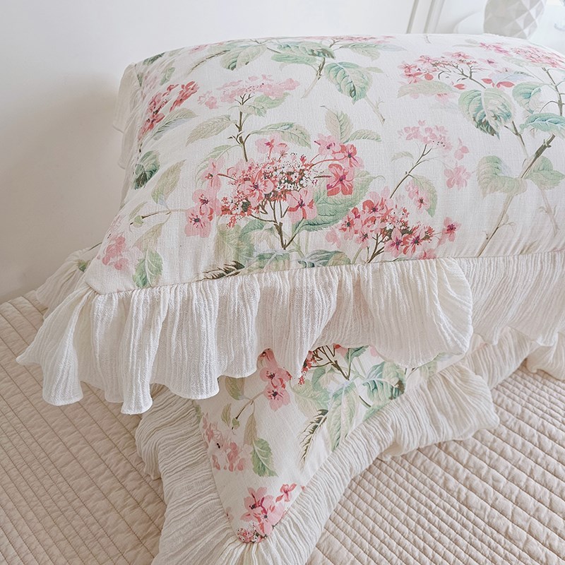 2024NEW 韩国CHOISU秋冬柔软纯棉复古风植物花卉单层被套被罩定做