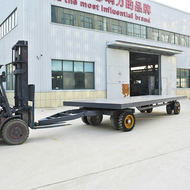 重型牵引平板车仓库串联式周转拖车货物吨包转运拖车叉车运输挂车