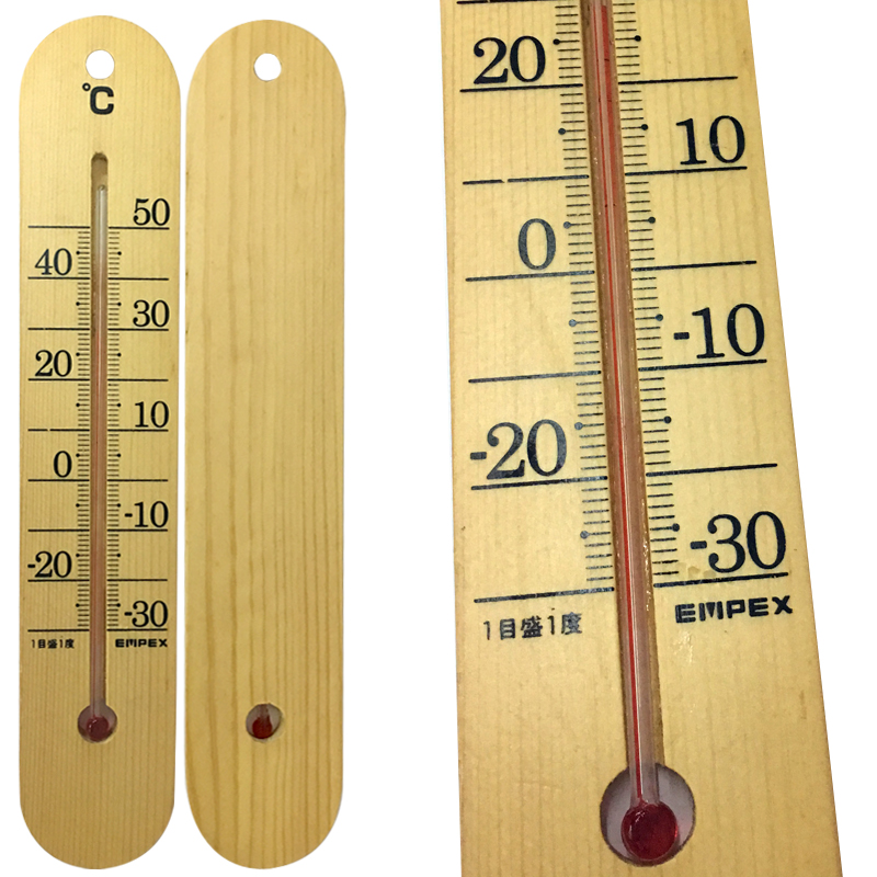 原木温度计室内外壁挂式家用婴儿房大棚仓库高精度木质寒暑表防水