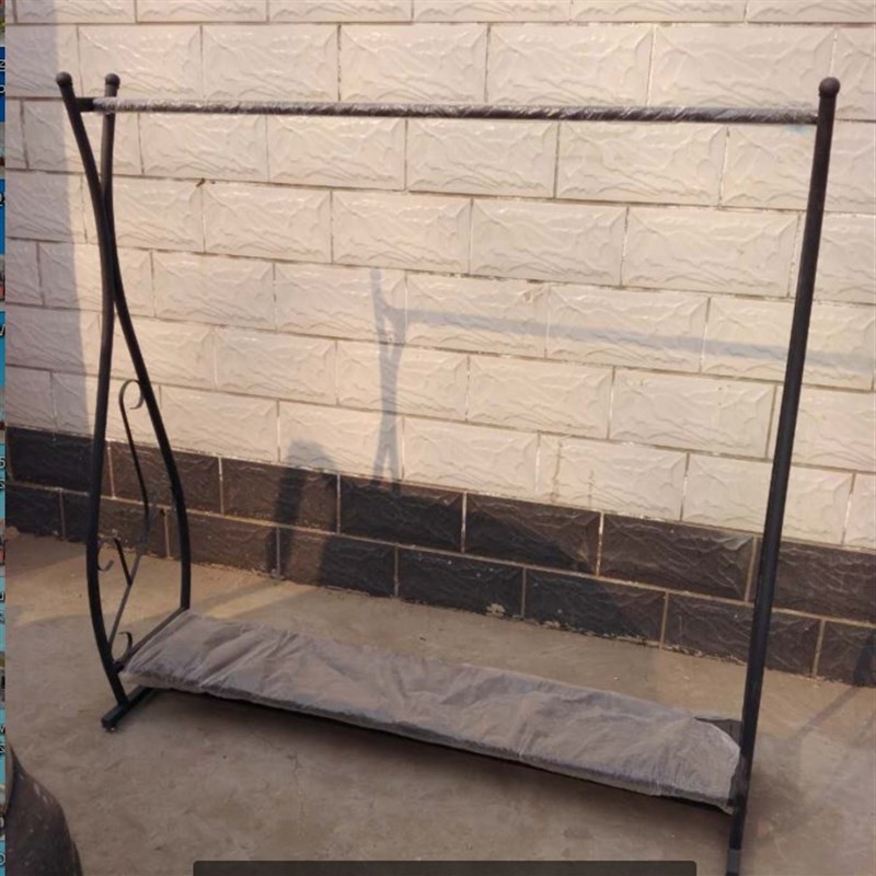 包邮铁艺落地单杠架服装货架复古衣架展示架 落地衣服架中岛架