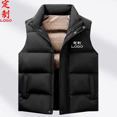 无袖冬季女加厚马夹定制印logo马甲团队单位大码保暖羽绒工作服男
