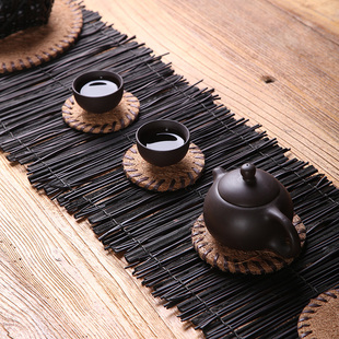 椰丝杯垫碗垫壶垫茶托棕毛垫圆形家用隔热垫防滑垫茶具茶道零配件