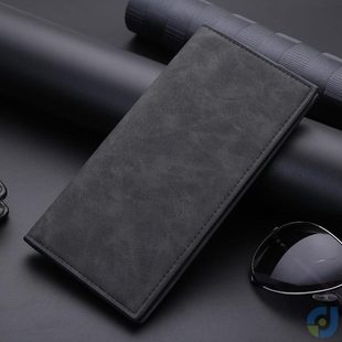 式 极简年轻人长款 帆布钱夹卡包日式 男士 超薄 钱包小众皮夹男短男款