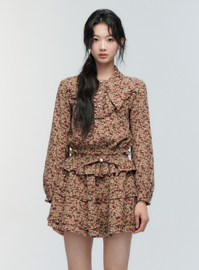 ORA GENESIS2025年冬季新品时尚印花灯芯绒上衣