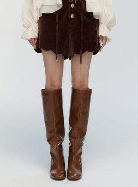 【杜若溪 罗予彤同款】ORA GENESIS2025年冬季新品丝绒刺绣短裤