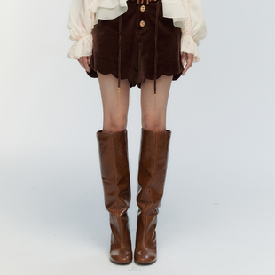 杜若溪 新品 罗予彤同款 GENESIS2025年冬季 丝绒刺绣短裤 ORA