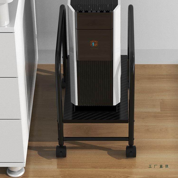 主机托架台式电脑机箱底座增高托盘可调节移动带轮放置收纳置物架