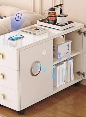智能沙发边柜侧边柜全实木客厅角几现代简约小户型茶几可移动边桌