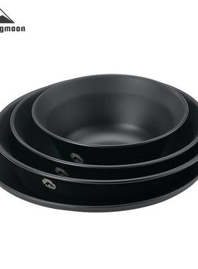 柯曼BKS395-1S户外便携防摔不锈钢镀钛餐碟四件套露营餐碗套装