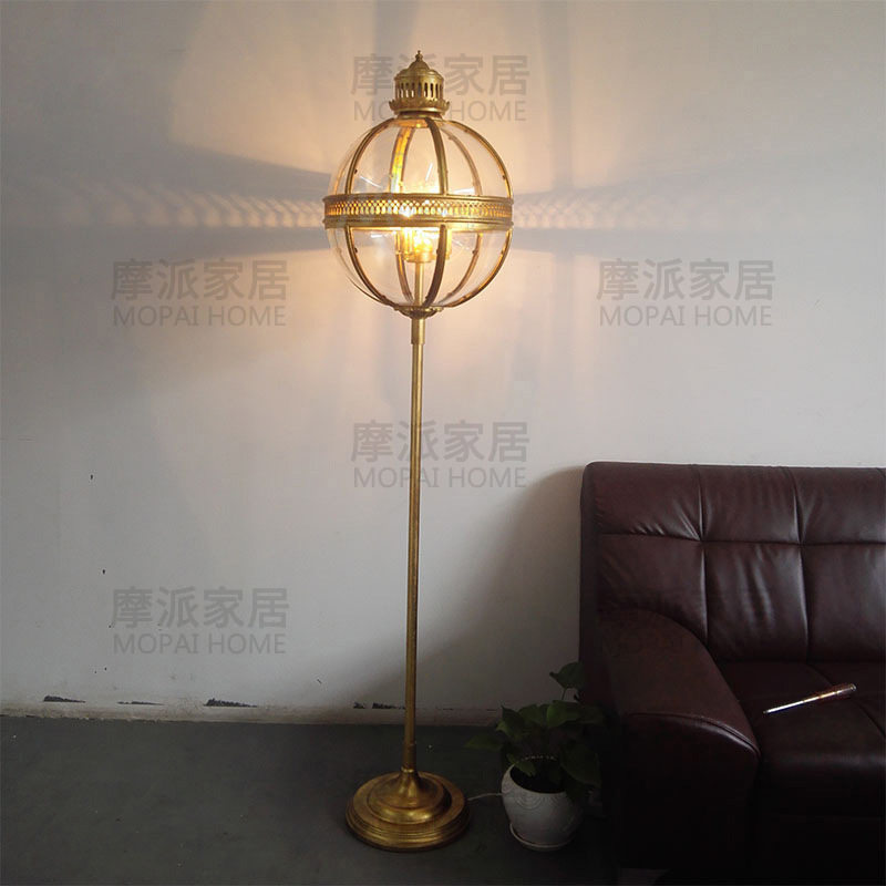 中山灯具批发美式复古卧室落地灯客灯沙发灯立式个性创意书房地灯