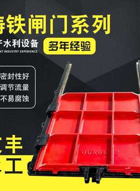 铸铁闸门河道水库止水用方形机闸一体式手电两用铸铁镶铜闸门