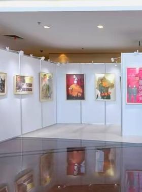 可出租八棱柱挂画展企业宣传双面广告展板书画摄影展搭建供应